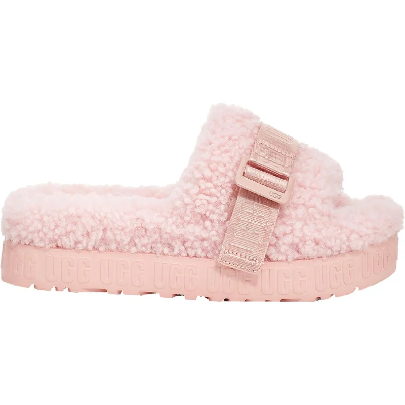 Women's UGG Fluffita Pink Cloud Sheepskin Single - Buckle Monk Look  