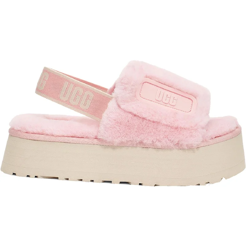 Women's UGG Disco Slide Pink Cloud Sheepskin British Gentleman Oxford Style  