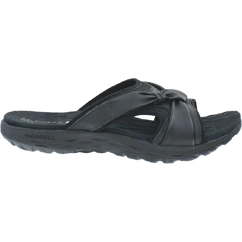 Women's Merrell Vesper Slide Black Leather/Mesh Chunky Platform Sneaker Style  
