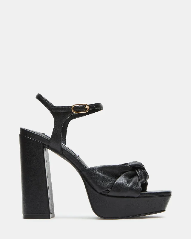 JOYRIDE BLACK LEATHER Single - Buckle Monk Look  
