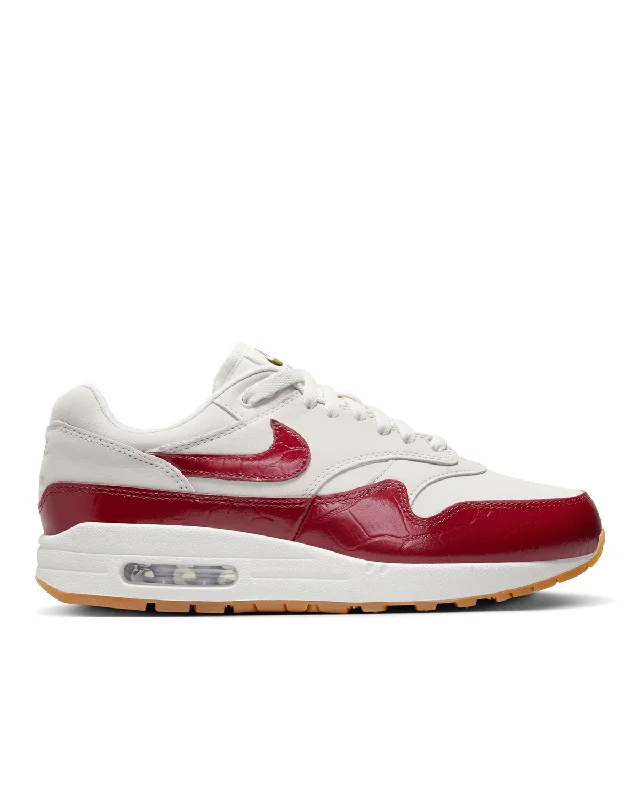 Air Max 1 LX Sail/Team Red-Sail-Gum Light Brown (Womens) Edwardian Shoe Look  