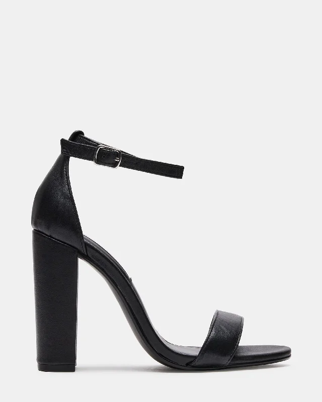 CARRSON BLACK LEATHER Ivy League - Inspired Derby Look 