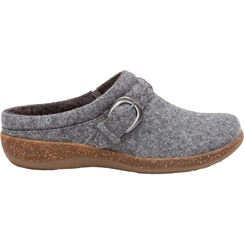 Women's Aetrex Libby Grey Wool Zip - Up Boot Style  