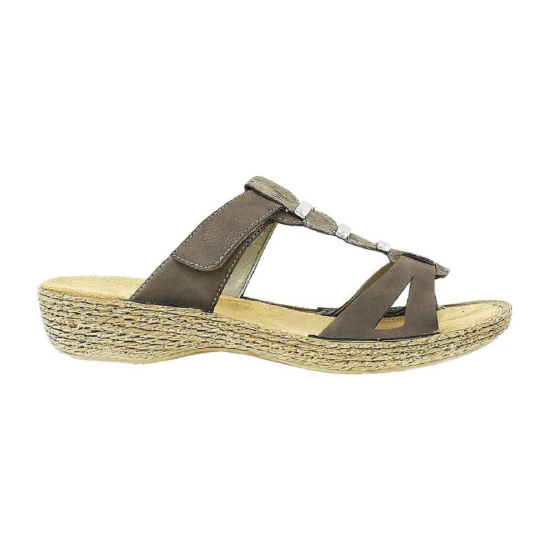 Women's Rieker 65866-64 Fango Synthetic Strap - Up Sandal Resort Style  