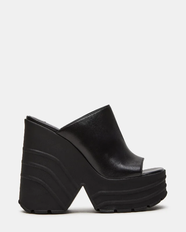 CERULO BLACK LEATHER Monochromatic Shoe Look  