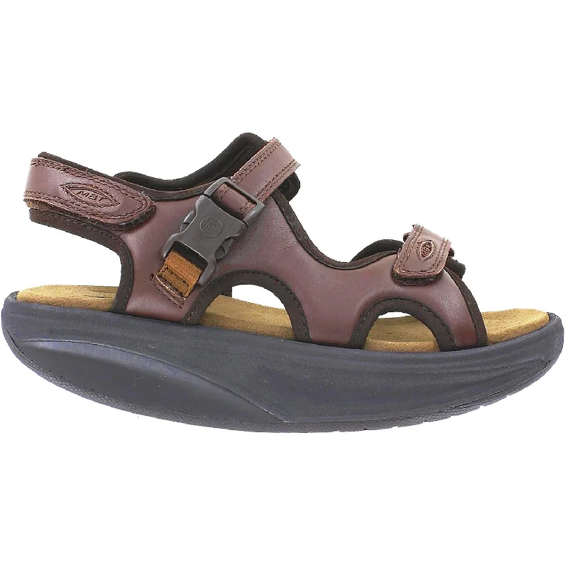 Women's MBT Kisumu 3S Brown Leather Mod Oxford Design  