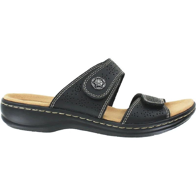 Women's Clarks Leisa Lacole Black Leather Ivy League - Inspired Derby Look 