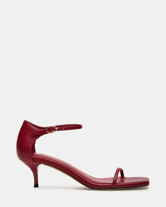 HAIZLEY RED LEATHER Athleisure Derby Style  