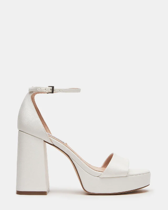 MYTHIC WHITE SATIN Casual Loafer Style          