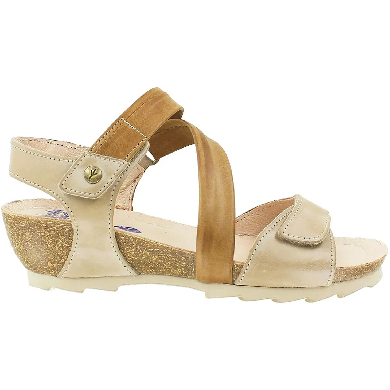 Women's Wanda Panda Bilma WP-10701 Tierra 14 Beige Combi Leather Minimalist Sneaker Style  
