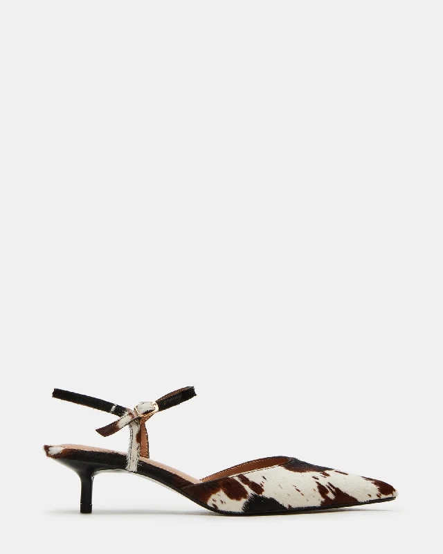 ADELAIDE BROWN COW PRINT Retro Plimsoll Style  