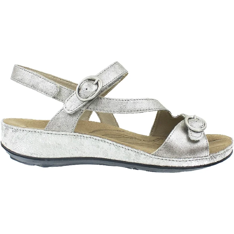 Women's Romika Fidschi 48 Platinum Leather Buckle -
