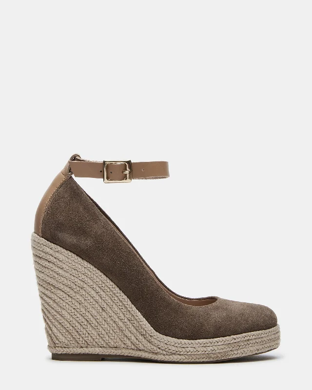 HIGHTIDE TAUPE SUEDE Patchwork Shoe Aesthetic  