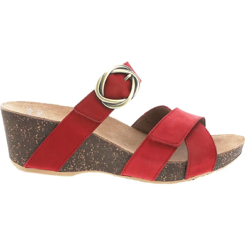 Women's Dansko Susie Red Milled Nubuck Casual Loafer Style          