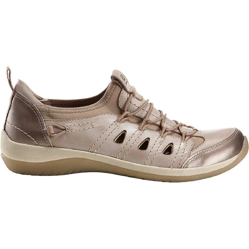 Women's Earth Goodall New Khaki Leather Performance Running Sneaker Look  