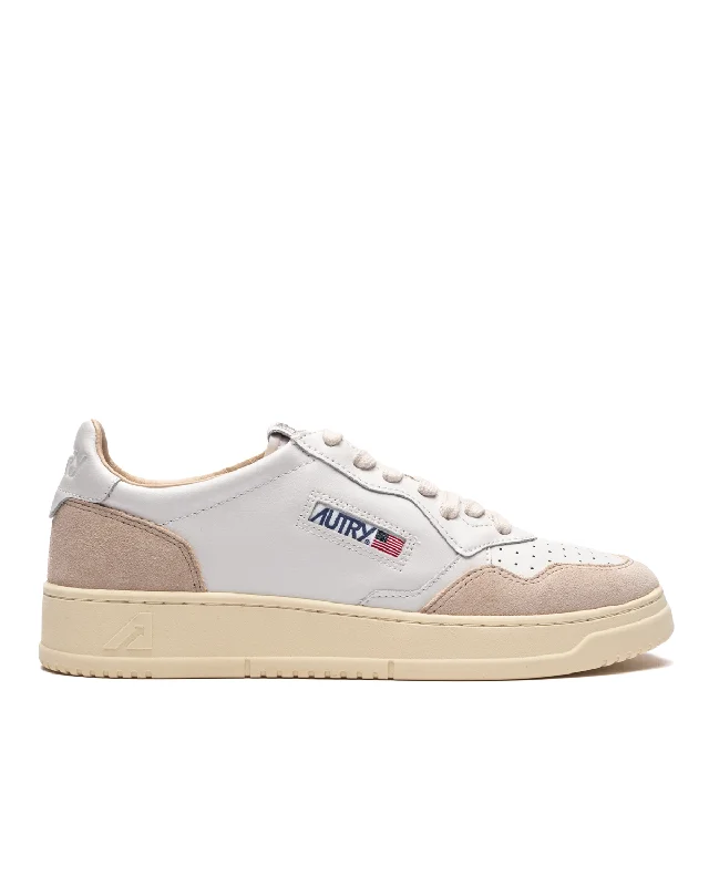 Medalist Leather/Suede White Quilted Shoe Design  