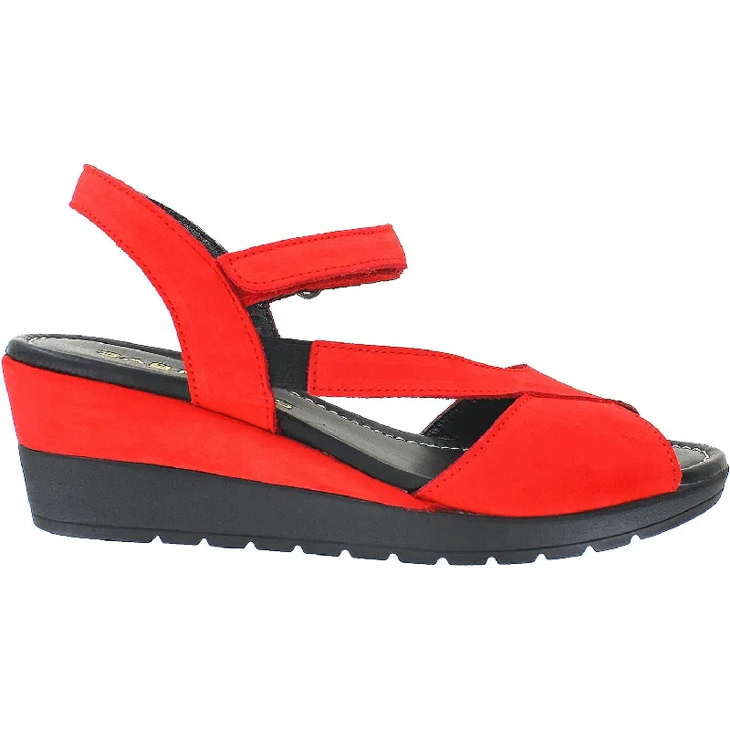 Women's Sabrinas Brasil 63017 Red Nubuck Ivy League Loafer Look 