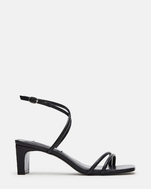 STEFANIA BLACK LEATHER Camouflage Print Boot Style  