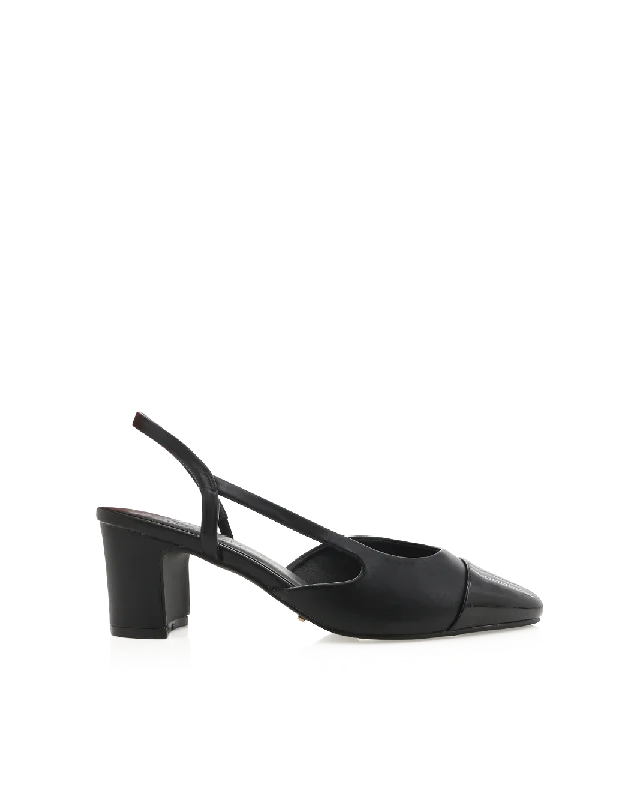 FINTRA - BLACK-BLACK PATENT Smart - Shoe Functionality Style  