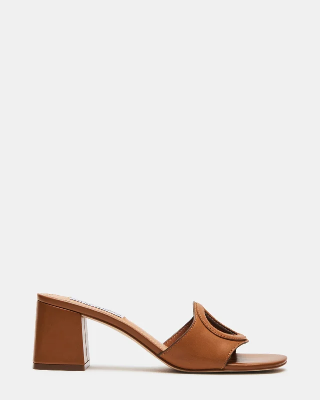 BREVITY COGNAC LEATHER Edwardian Shoe Look  
