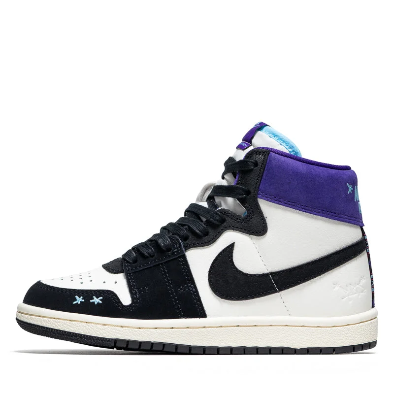 Women's Opium Paris x Jordan Air Ship PE SP - Sail/Blue Chill Retro Plimsoll Style  