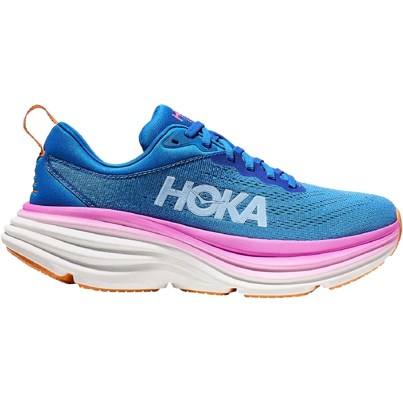 Women's Hoka Bondi 8 Coastal Sky/All Aboard Mesh Moccasin Soft - Sole Style  
