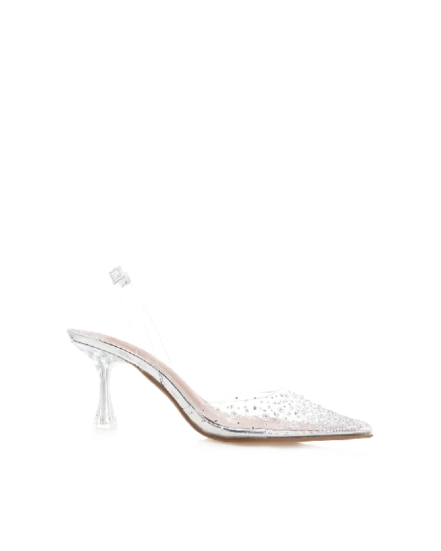 TASMIN - CLEAR-SILVER Glow - in - the - Dark Shoe Design  