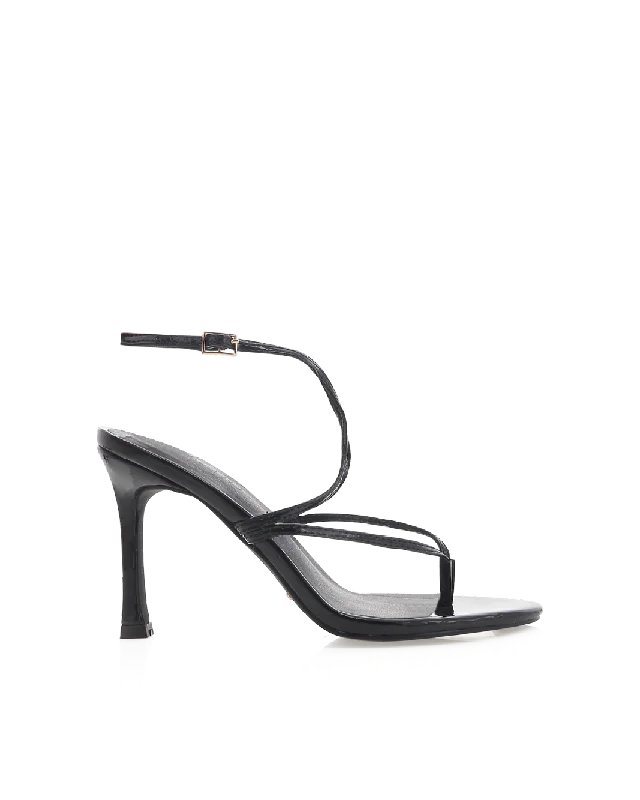 ASTRA - BLACK PATENT Upcycled Shoe Look  