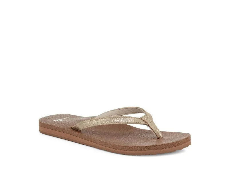 Womens Yoga Joy Shimmer Metallic Memory - Foam Slipper Look  