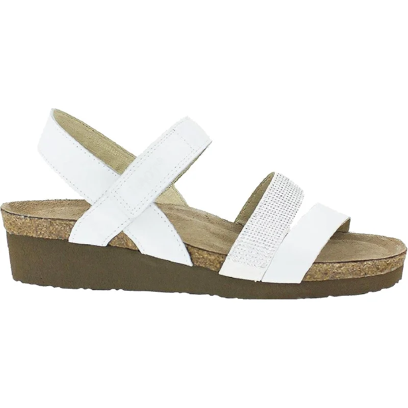 Women's Naot Krista White Leather Distressed Leather Shoe Style  
