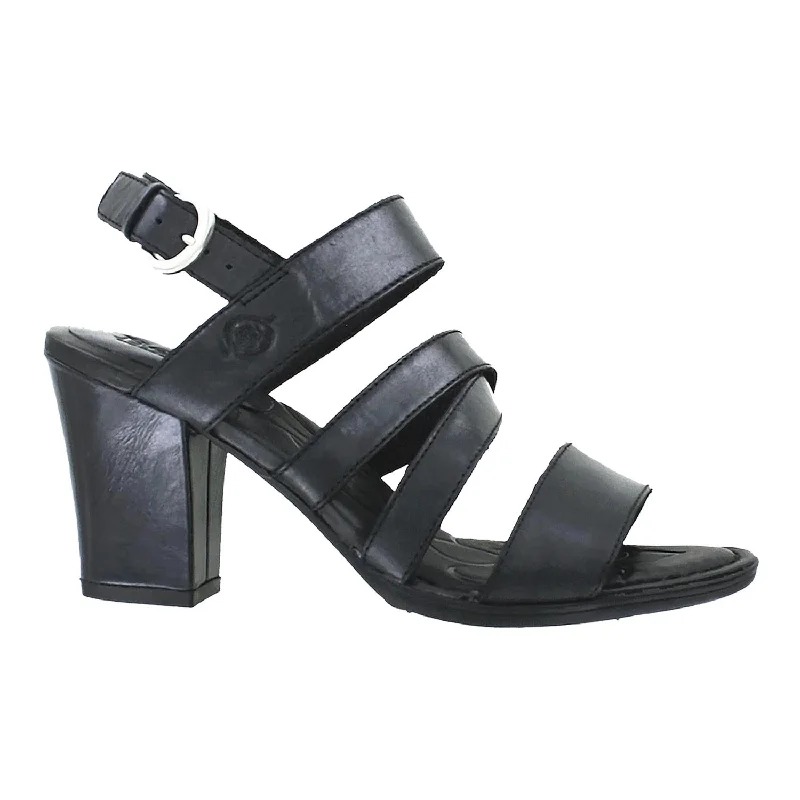 Women's Born Marylu Black Leather Ivy League - Inspired Derby Look 