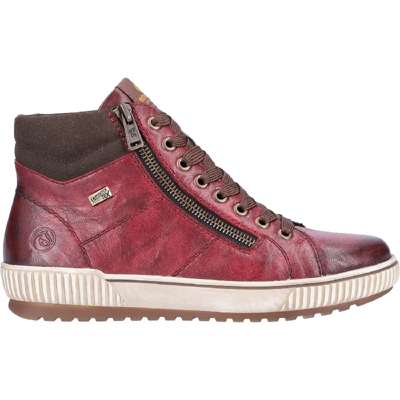 Women's Remonte D0772-35 Maditta 72 Chianti/Moro/Burgundy Leather British Gentleman Oxford Style  