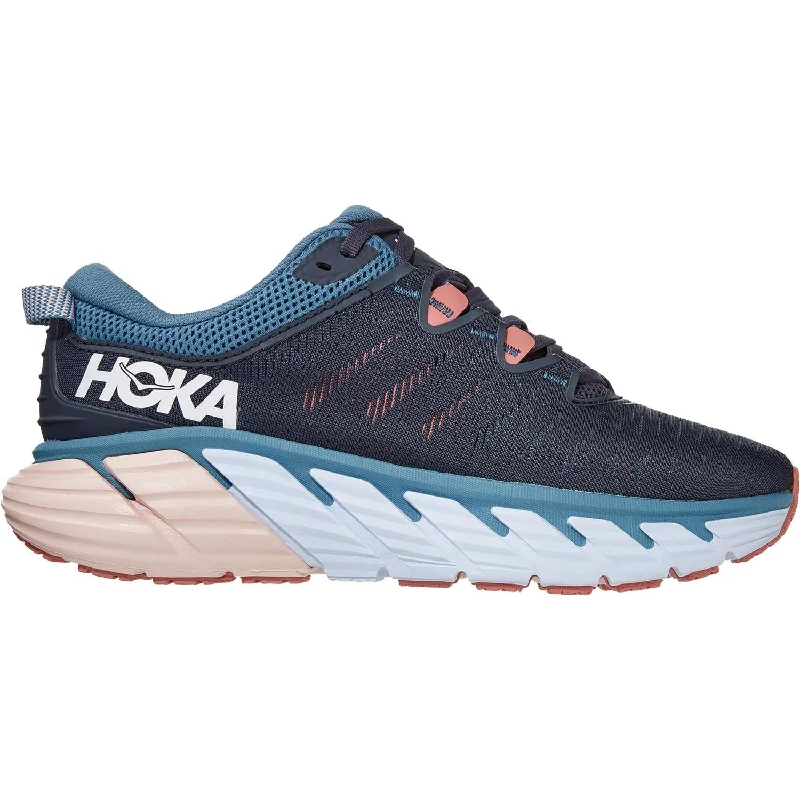Women's Hoka One One Gaviota 3 Ombre Blue/Rosette Mesh Ivy League - Inspired Derby Look 