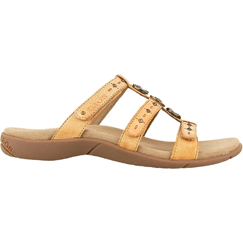 Women's Taos Festive Honey Multi Leather Brogue Oxford Aesthetic 