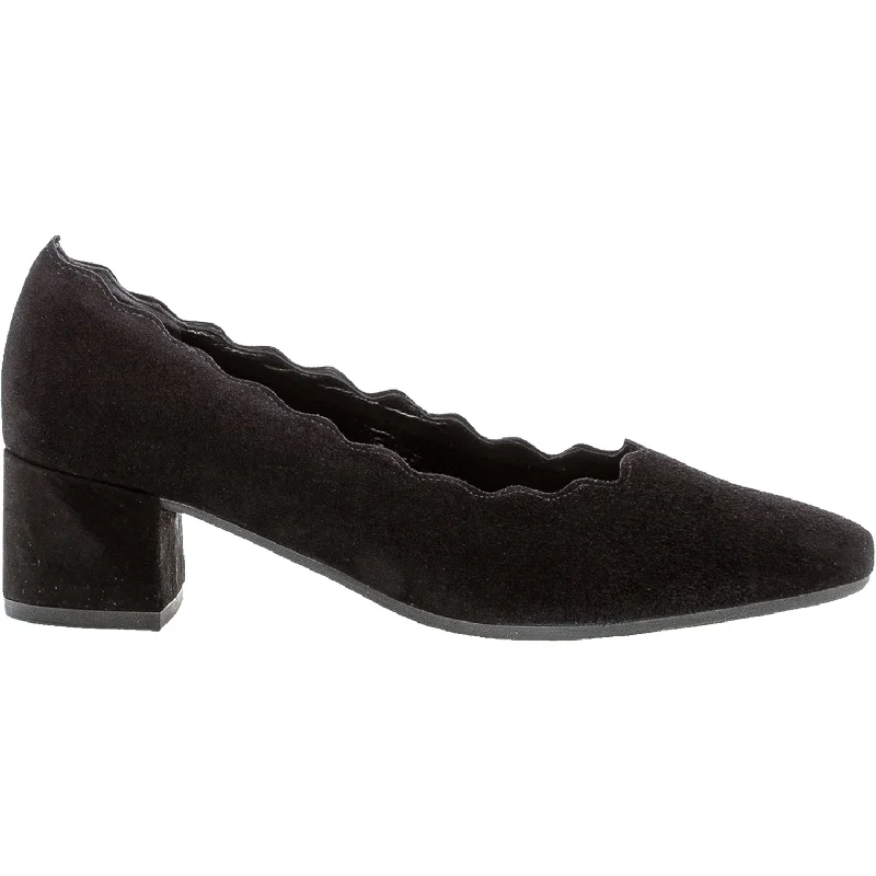 Women's Gabor 52.141.47 Black Suede Tassel Driving Shoe Look 