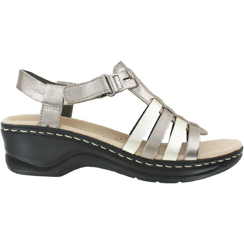 Women's Clarks Lexi Bridge Metallic Multi Leather Vintage Oxford Appeal 