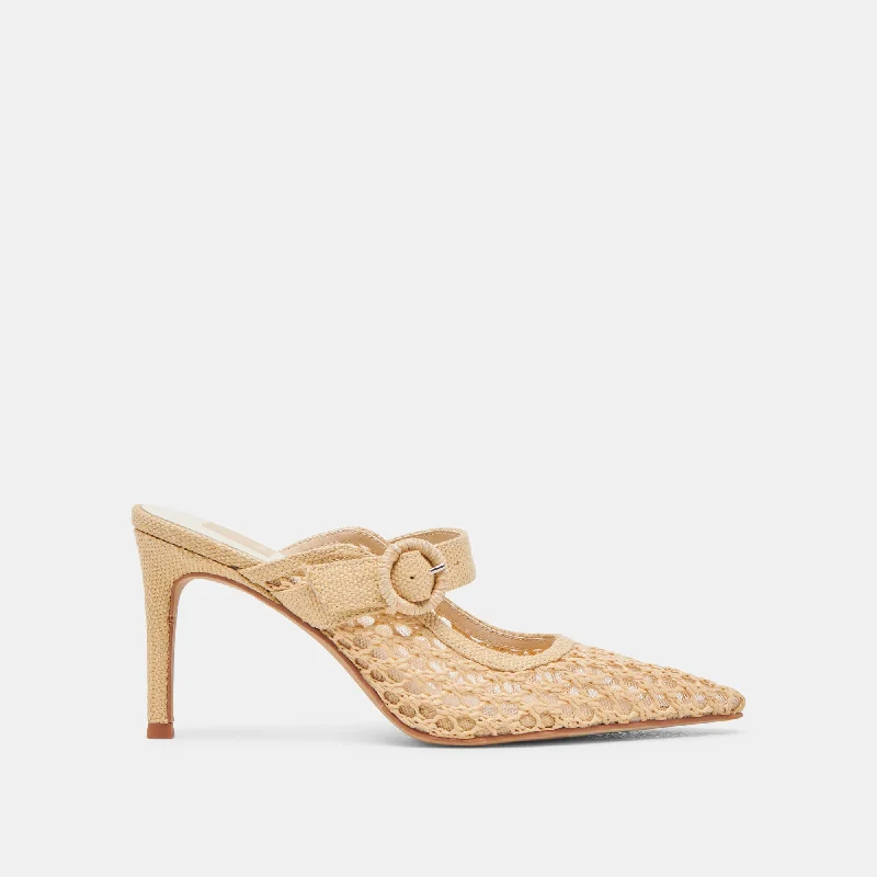 KEEKEE HEELS LT NATURAL WOVEN RAFFIA Vintage Oxford Appeal 