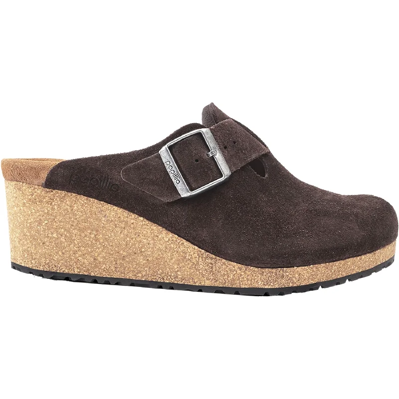 Women's Birkenstock Papillio Fanny Roast Suede Ivy League Loafer Look 