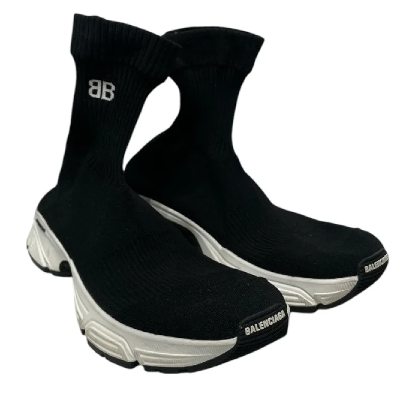 BALENCIAGA/Hi-Sneakers/US 7/Cotton/BLK/Knit Fabric Speed 3.0 Desert Boot Utility Style  