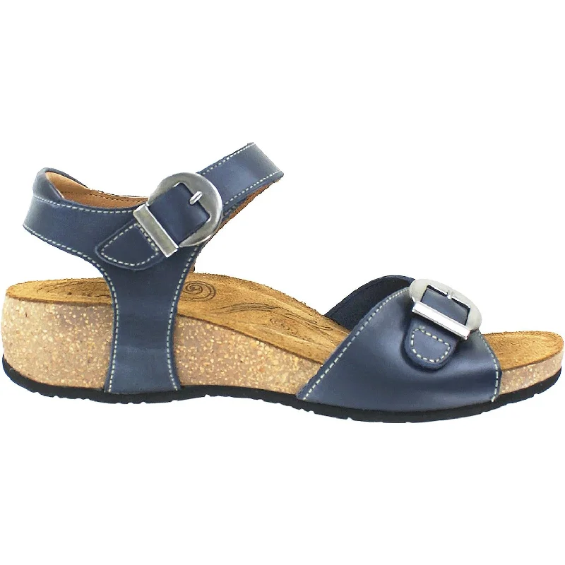 Women's Taos Vera Navy Leather Leather Driving Shoe Style  