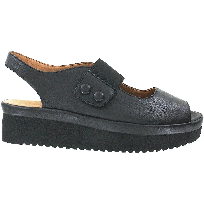 Women's L'Amour Des Pieds Adalicia Black Leather Quilted Shoe Design  