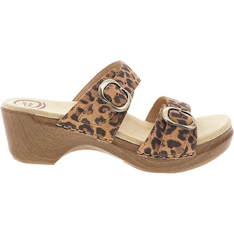 Women's Dansko Sophie Leopard Suede Two - Tone Shoe Design  