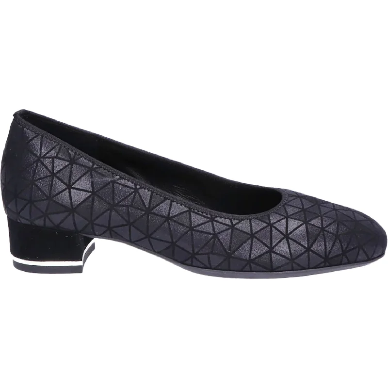 Women's Ara Gabrielle SP Black Novelkid Suede Distressed Leather Shoe Style  