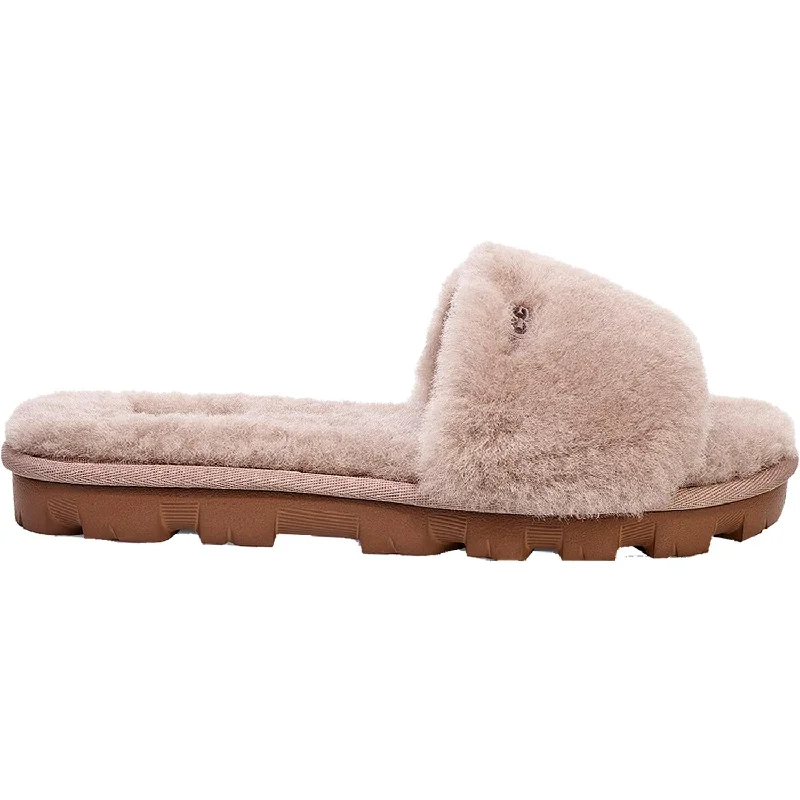 Women's UGG Cozette Slide Oyster Sheepskin Quilted Shoe Design  