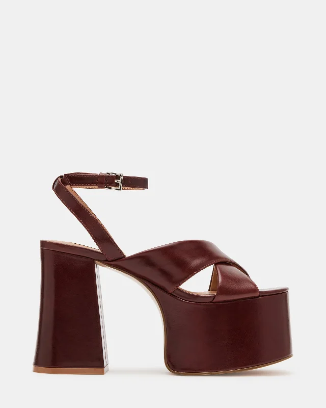 MISTY BROWN LEATHER Zip - Up Boot Style  
