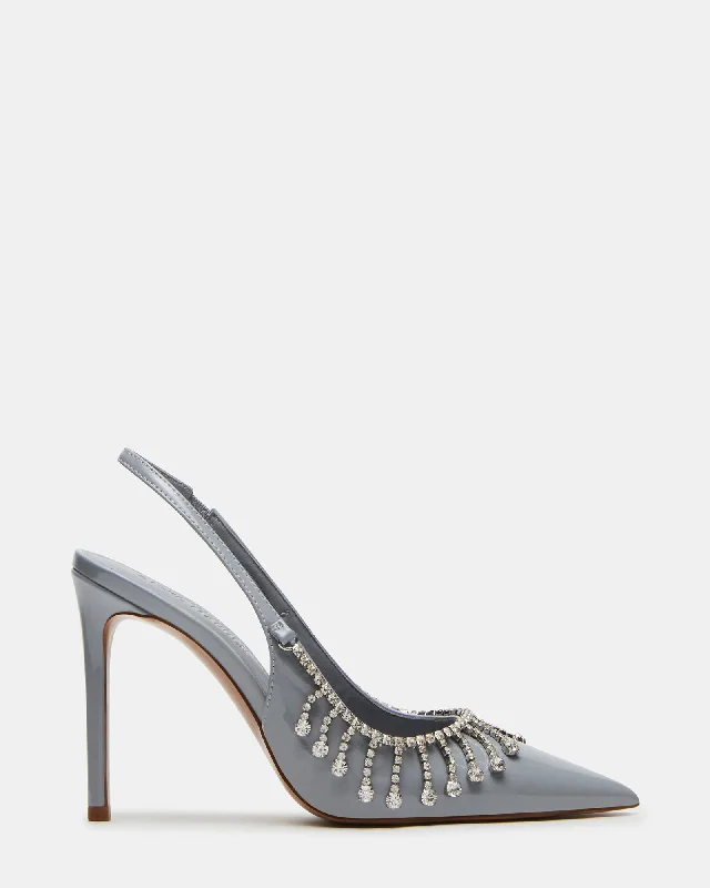 THRILL GREY PATENT Tailored Oxford Style 