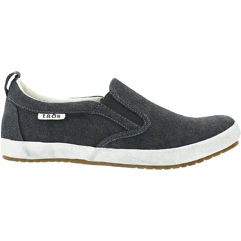 Women's Taos Dandy Charcoal Washed Canvas Patchwork Shoe Aesthetic  