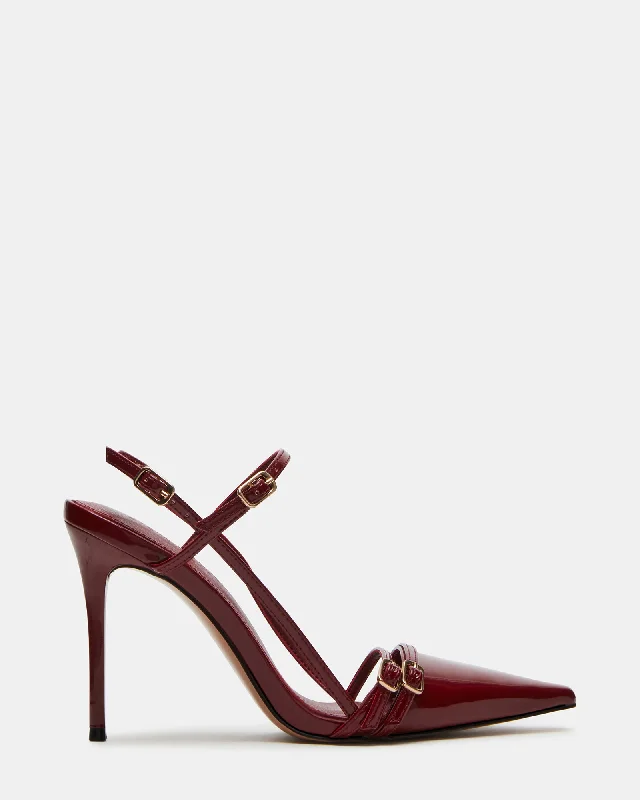 DEAGAN WINE PATENT Lightweight Tennis Sneaker Look  