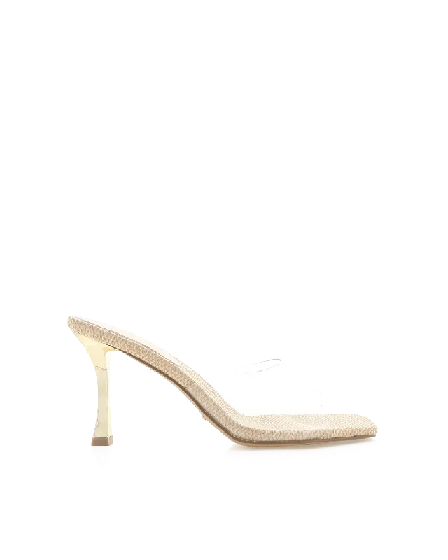 ZIZI - CLEAR-RAFFIA Two - Tone Shoe Design  