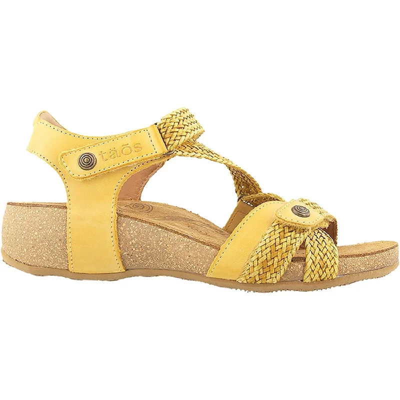 Women's Taos Trulie Golden Yellow Leather Edwardian Shoe Look  